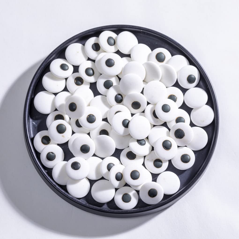 Halloween Candy Edible Eyeballs Eyes Sprinkle Cake Cupcake Toppers Dessert Cookie Decorations Eyeball Sprinkles,Cake Sprinkles,Cookie Sprinkles,Sugar Pearl 130g 4.6OZ (Eyeball Large White)