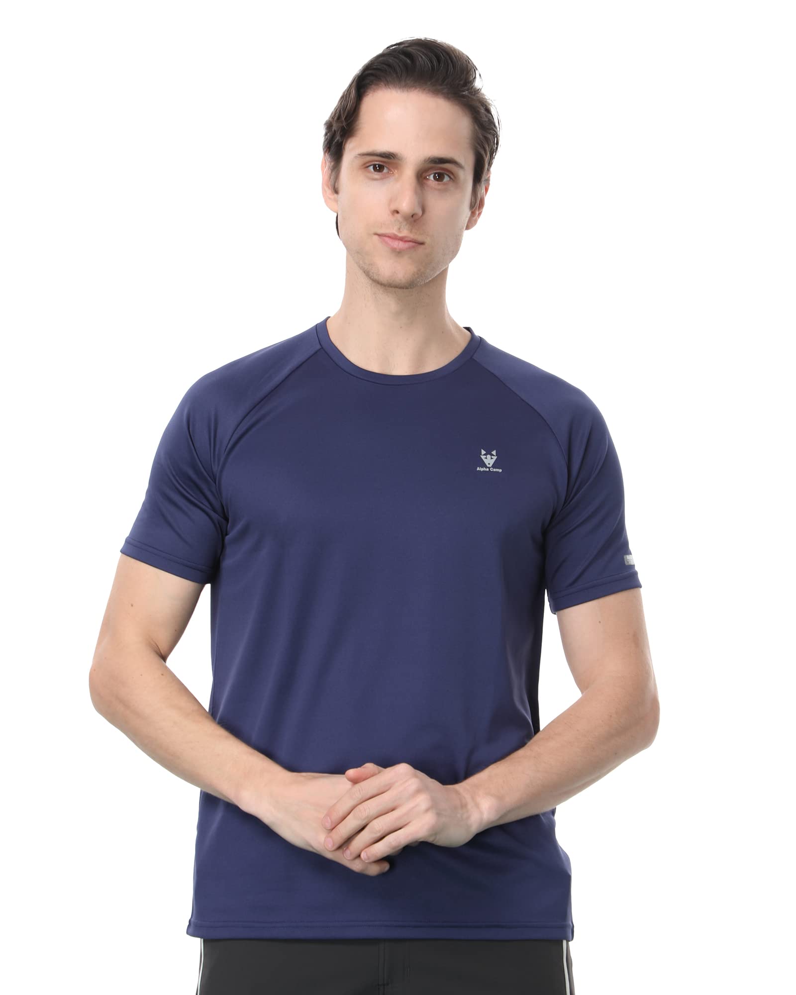 ALPHA CAMPMen's Crew Neck Quick Dry T Shirt Athletic Casual Fashion Short Sleeve Tee Shirts