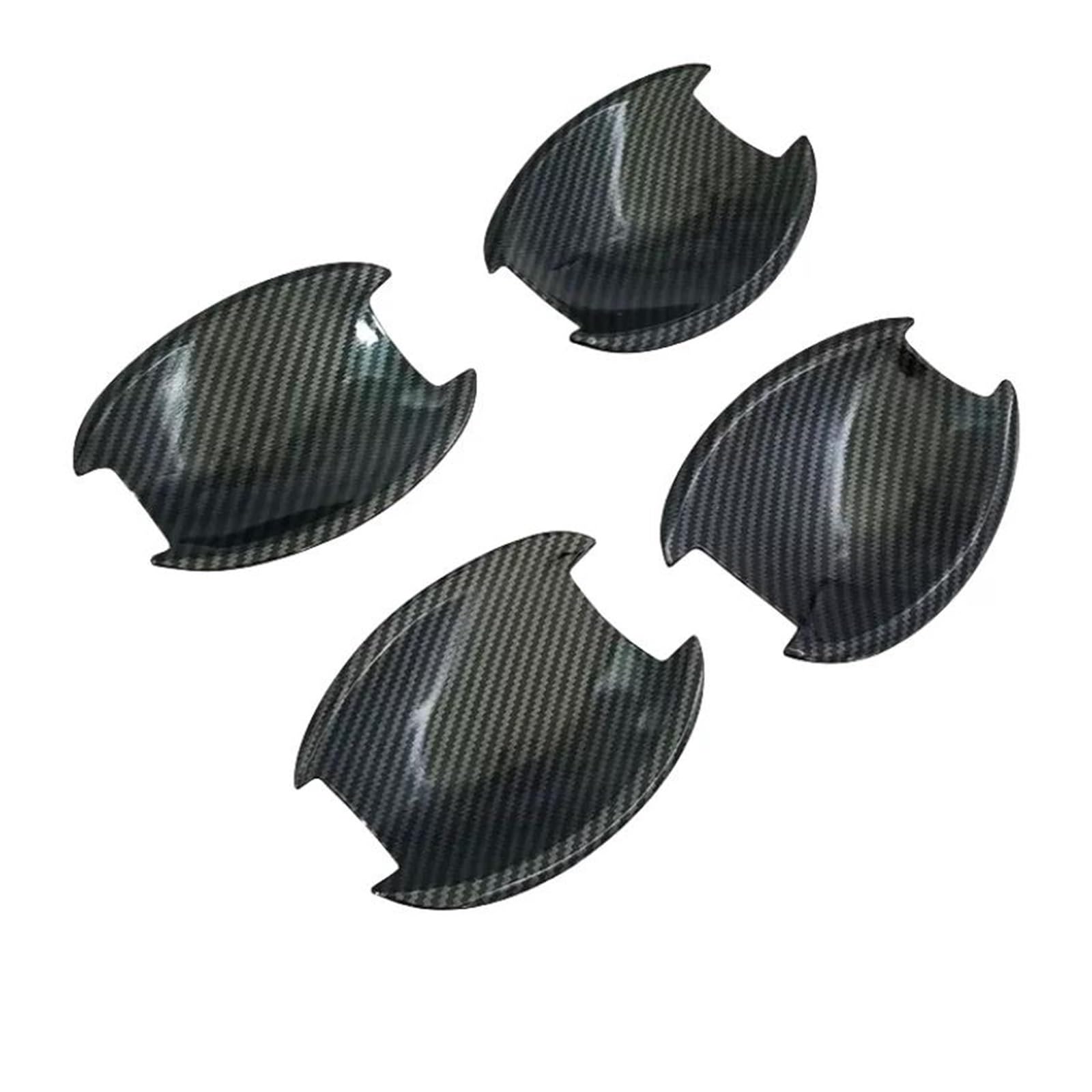 Hrqctim Carbon Bowl Carbon Fiber Gloss Black Chrome Car Door Handle Cover Bowl Sticker For Hyundai For Tucson Ix35 2009-2014(Carbon Bowl)