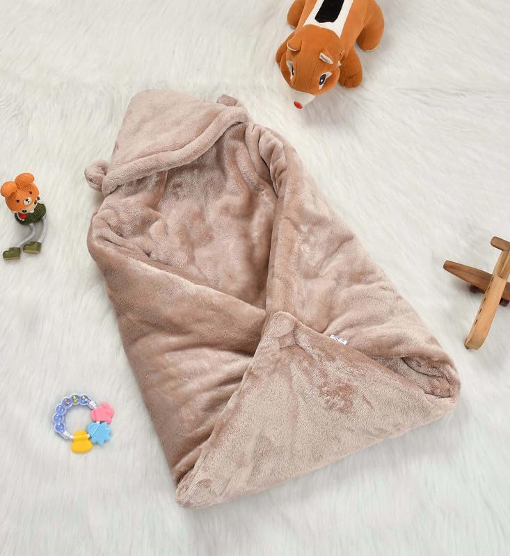 Image of Florida All Season Hooded Baby Blanket Swaddler Wrapper Flannel Soft and Comfortable for New Born Babies