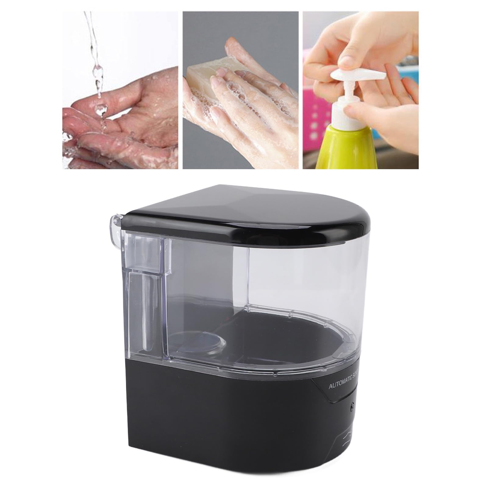 Dispensador de jabón de Pared, 600 ml, automático, igente, eléctrico y sin Contacto. Incluye depósito para jabón. Ideal para el baño.