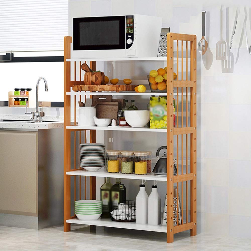 金属と木製電子レンジラック 引き出し付き 多層オープングリッド収納 Amazon｜オーブンレンジ収納ラック ストレージ電子レンジフロア