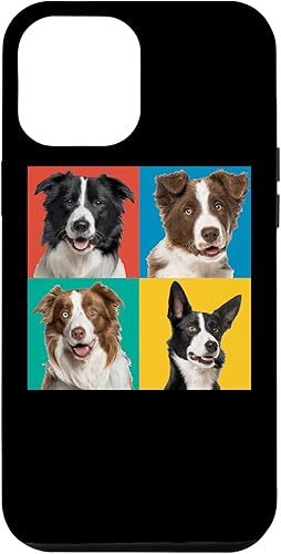 iPhone 15 Plus Border Collie colorful portrait photos for dog owners Case