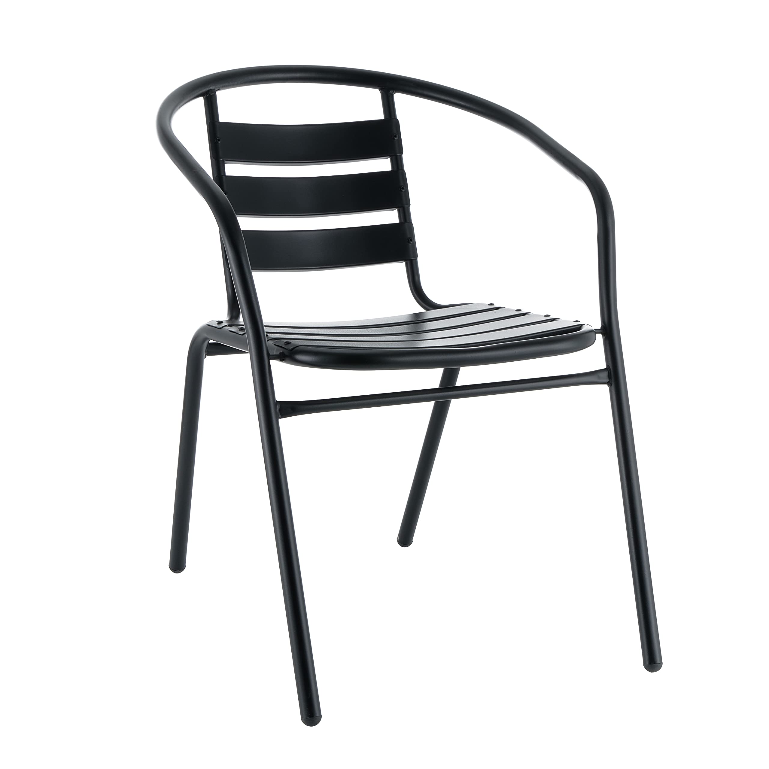 Set 2 Sedie Da Giardino Impilabili - Nero, Metallo Resistente, Per Esterni! - Foto 10