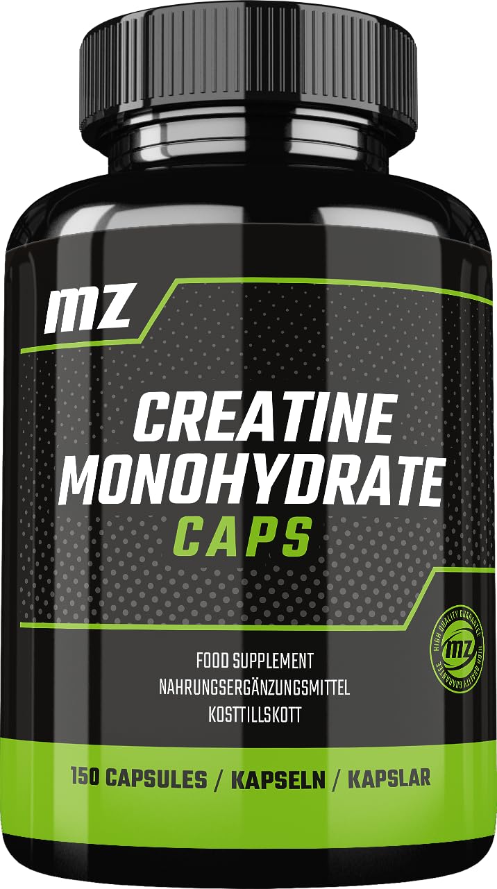 Creatine Monohydrate 3500 mg per Serving - 150 Capsules - 1 Month Supply - by MZ