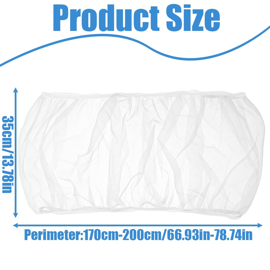 2 Pezzi Universale Copri Gabbia per Uccelli, Bird Cage Seed Catcher per Uccelli Pappagalli, Regolabile 170-200cm, Bianco