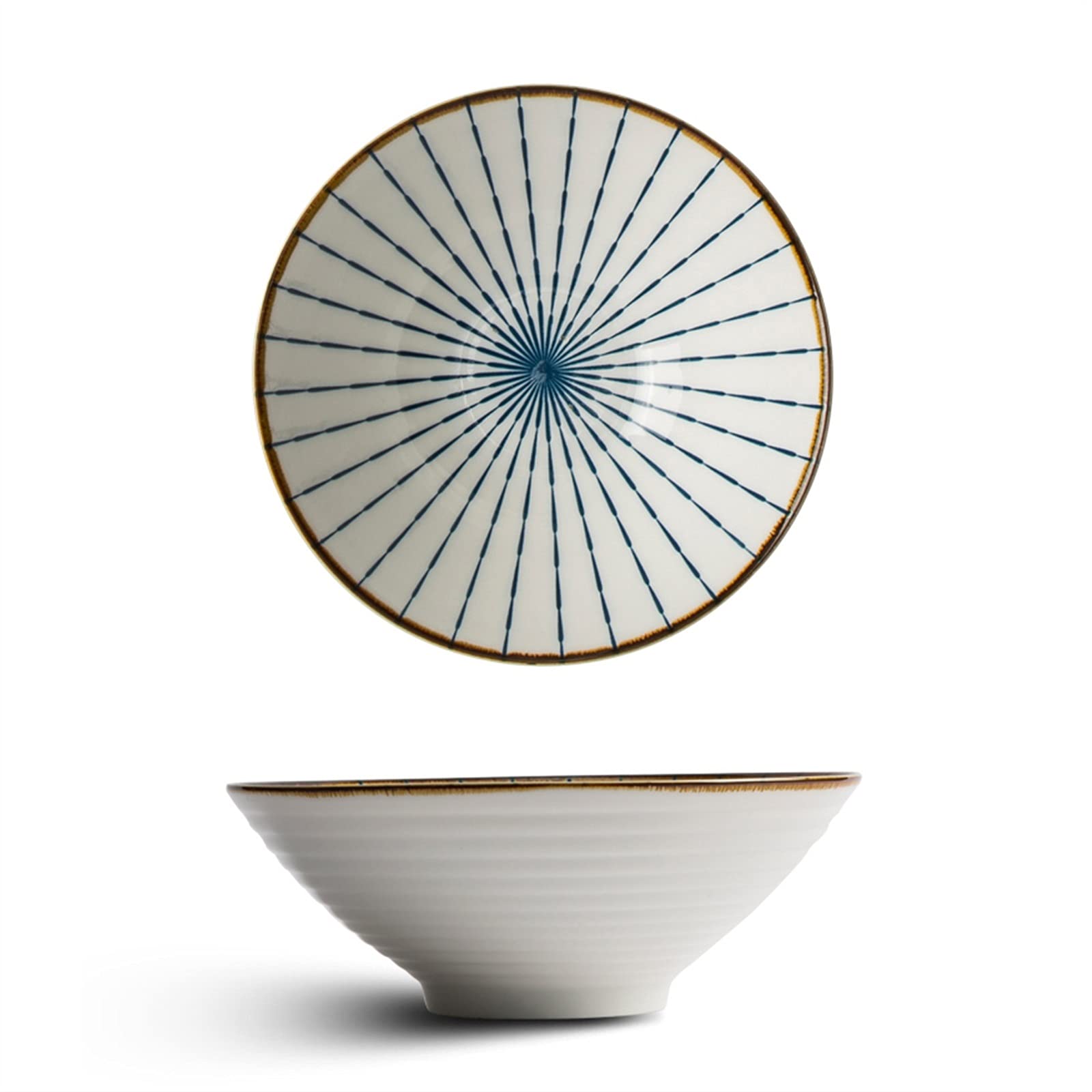 Multi Couleur Ceramique Bols pour Riz Grand Bol De Ramen Bol De Soupe en Céramique Style Japonais Commercial Rice Bowl Imneur Bol De Dessert en Porcelaine (Size : 20cm)