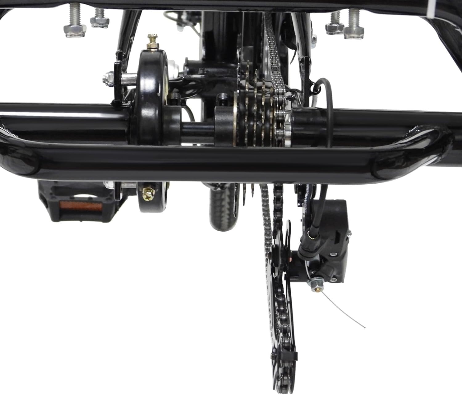 26 Zoll-Dreirad Für Erwachsene, 6 Gang Dreirad Mit Einkaufskorb, 3 Rad Fahrrad Dreirad Für Erwachsene, City Bikes, Schwarz 26inch
