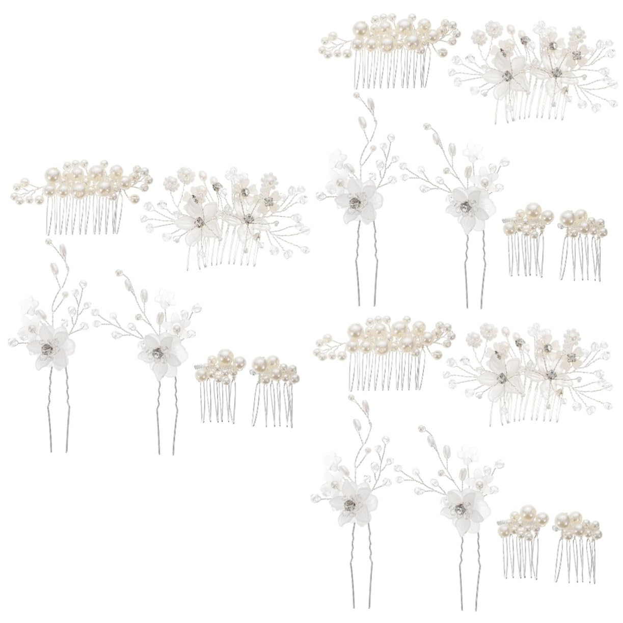 Healeved Lot De 3 Peignes À Cheveux Élégants Et Vintage À Fleurs Pour Mariage Accessoires Pour Cheveux Pour Femmes Pour Enterrement De Vie De Jeune Fille 6 Pièces X 3