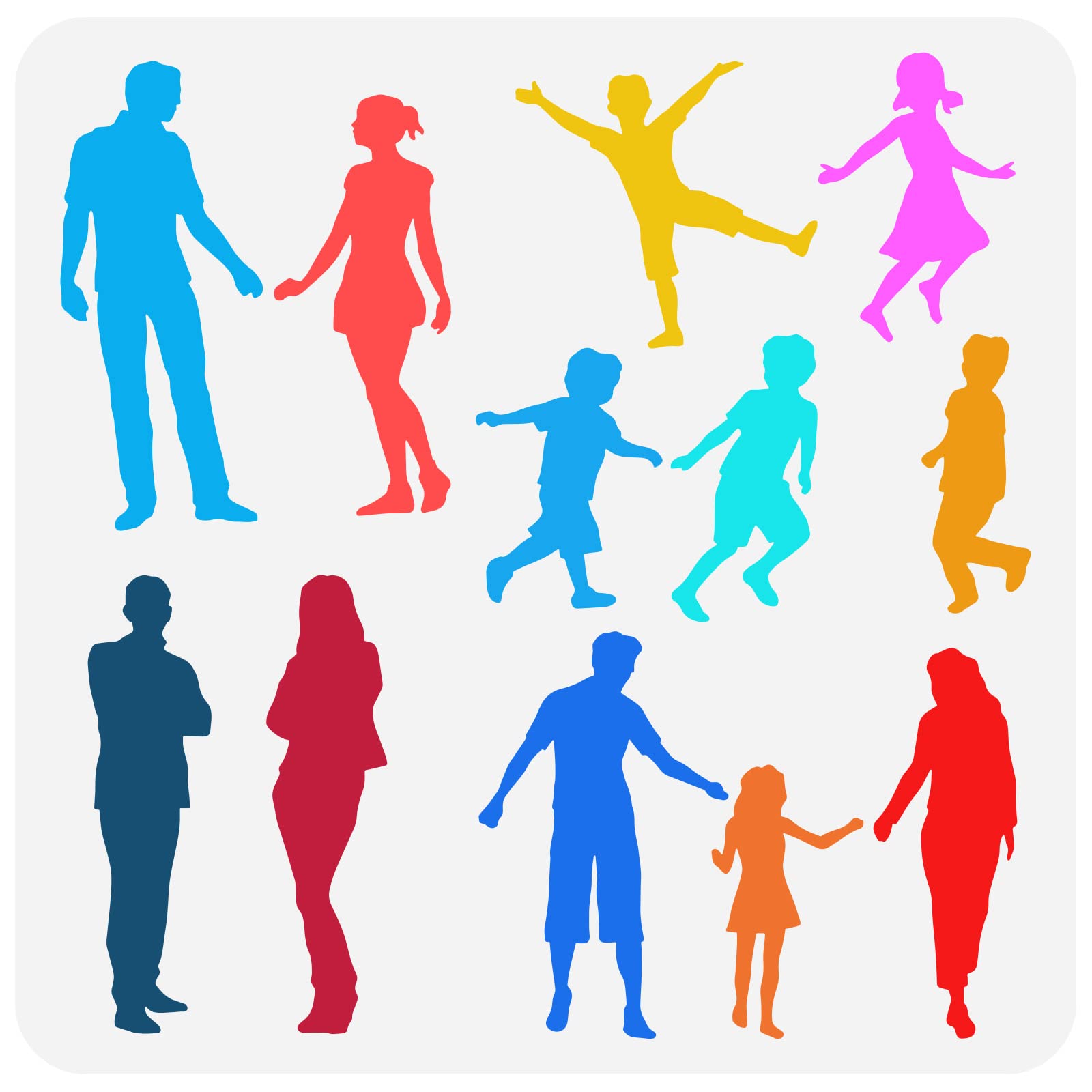 Amazon.com: FINGERINSPIRE Small Figures Stencil 11.8x11.8inch Square Painting Stencil Family Stencil Couples Template Family Member Silhouette Stencil Plastic PET Stencil for Floor Wall Door Furniture