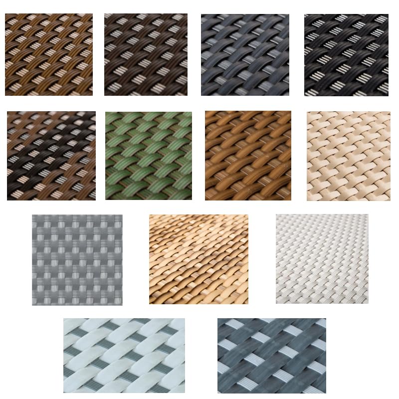 Sellon24® PE-Rattan Musterstück Balkonsichtschutz Balkonverkleidung Sichtschutz 10cm x 10cm Balkonbespannung 1 Stück = 1 Farbe