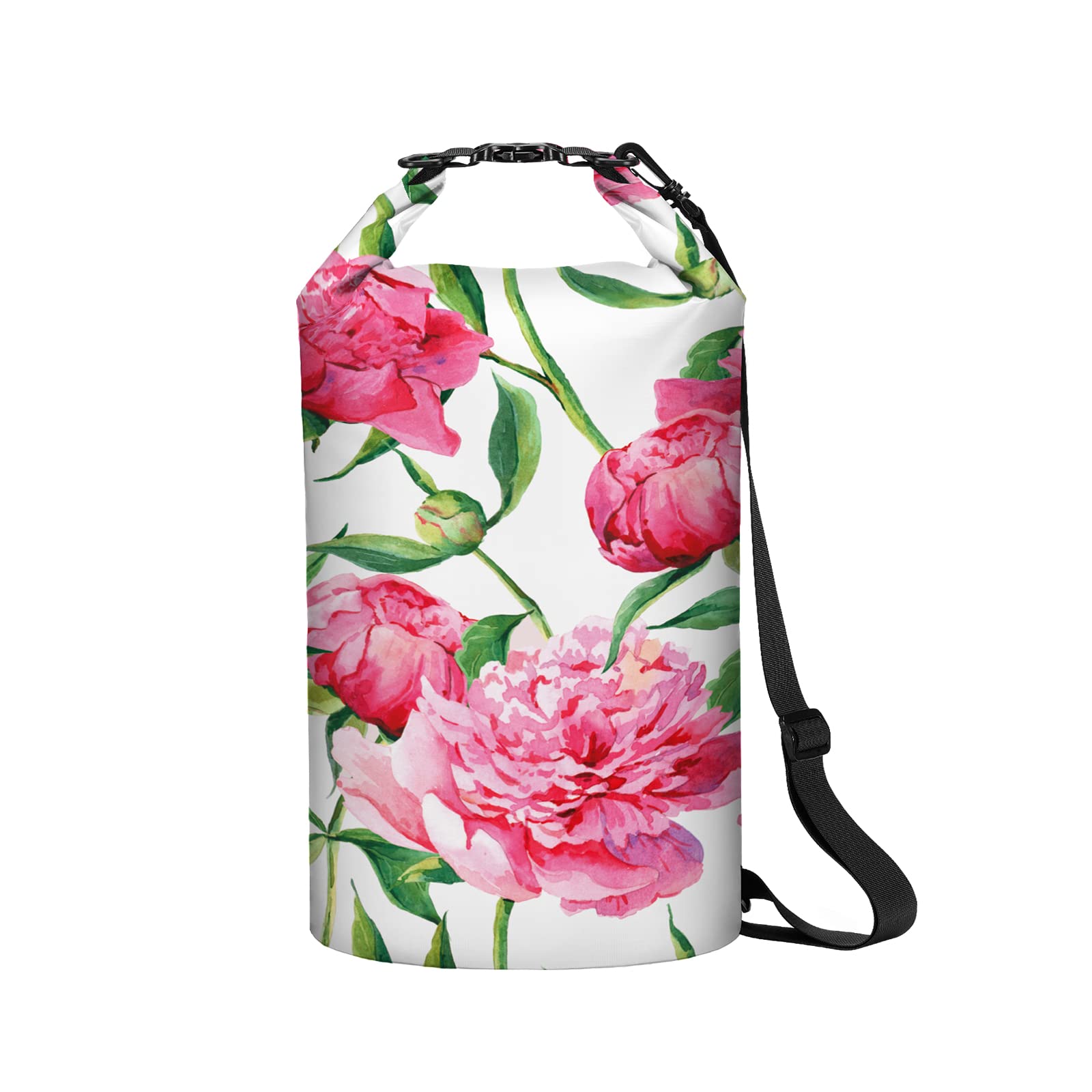 Goosehill Waterproof Print Dry Bag 10L, Lightweight Flower Bag Dry Sack for Kayaking Camping Hiking Traveling Swimming Fishing Paddleboarding