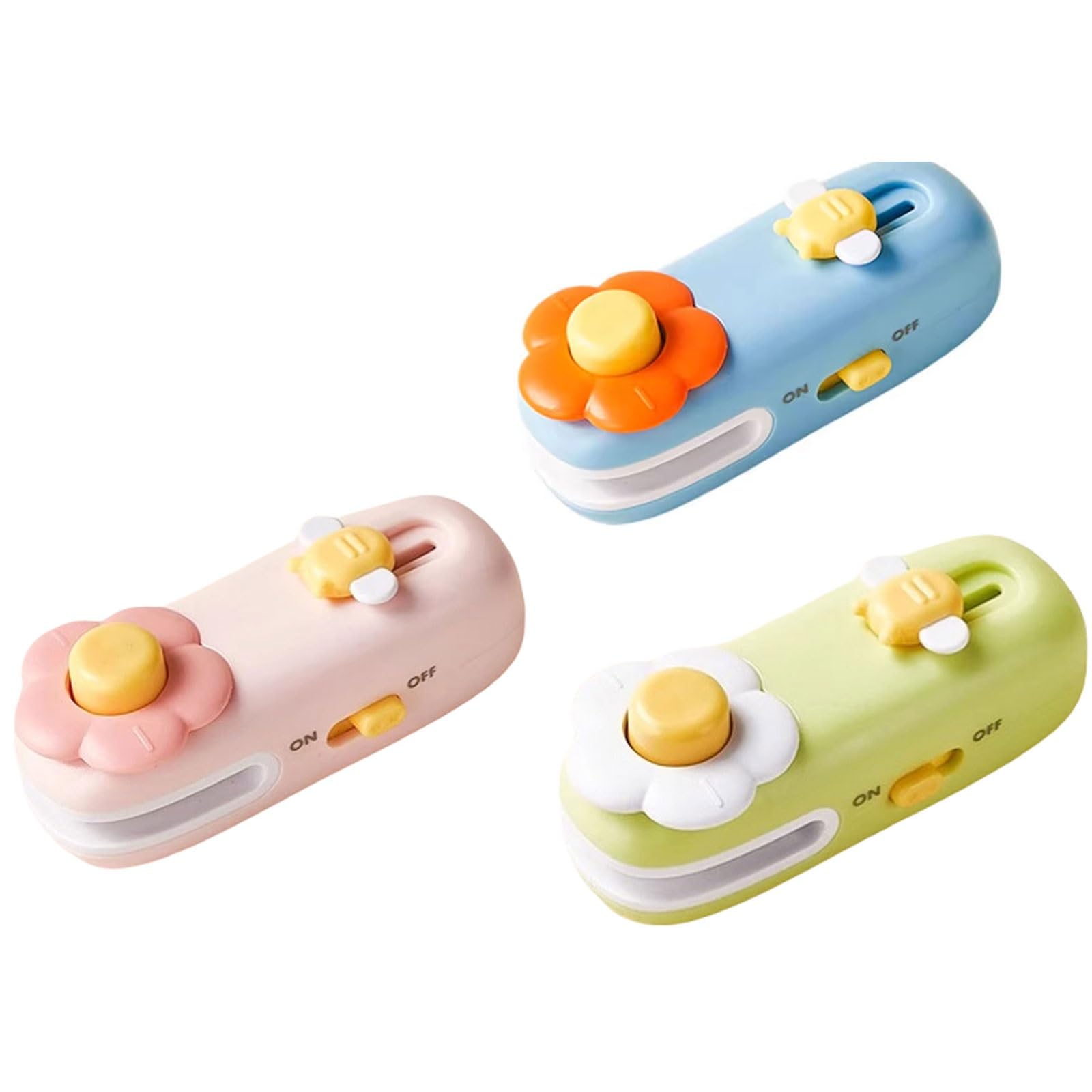 máquina de envasado al vacío, Mini selladora recargable con cortador integrado, 2 funciones en 1, ideal for la cocina del hogar(3pcs)
