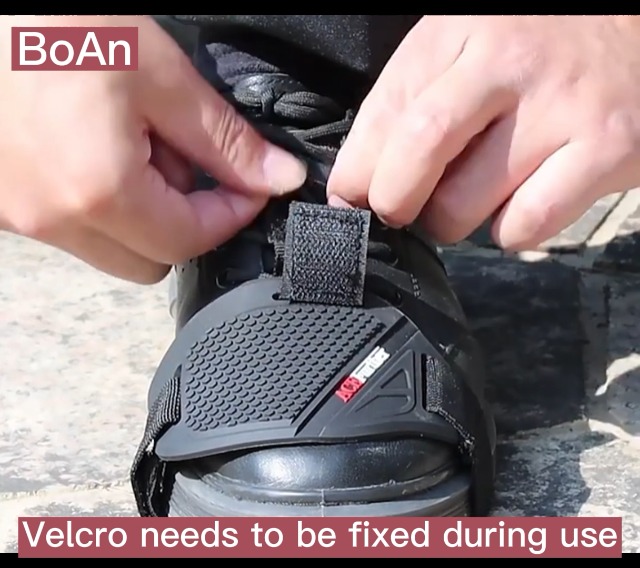 BoAn Motorcycle Motorbike Shift Pad, Motorbike Shoe Boot Protector Cover, Shoe Boot Cover Protective Gear-2pcs(Black