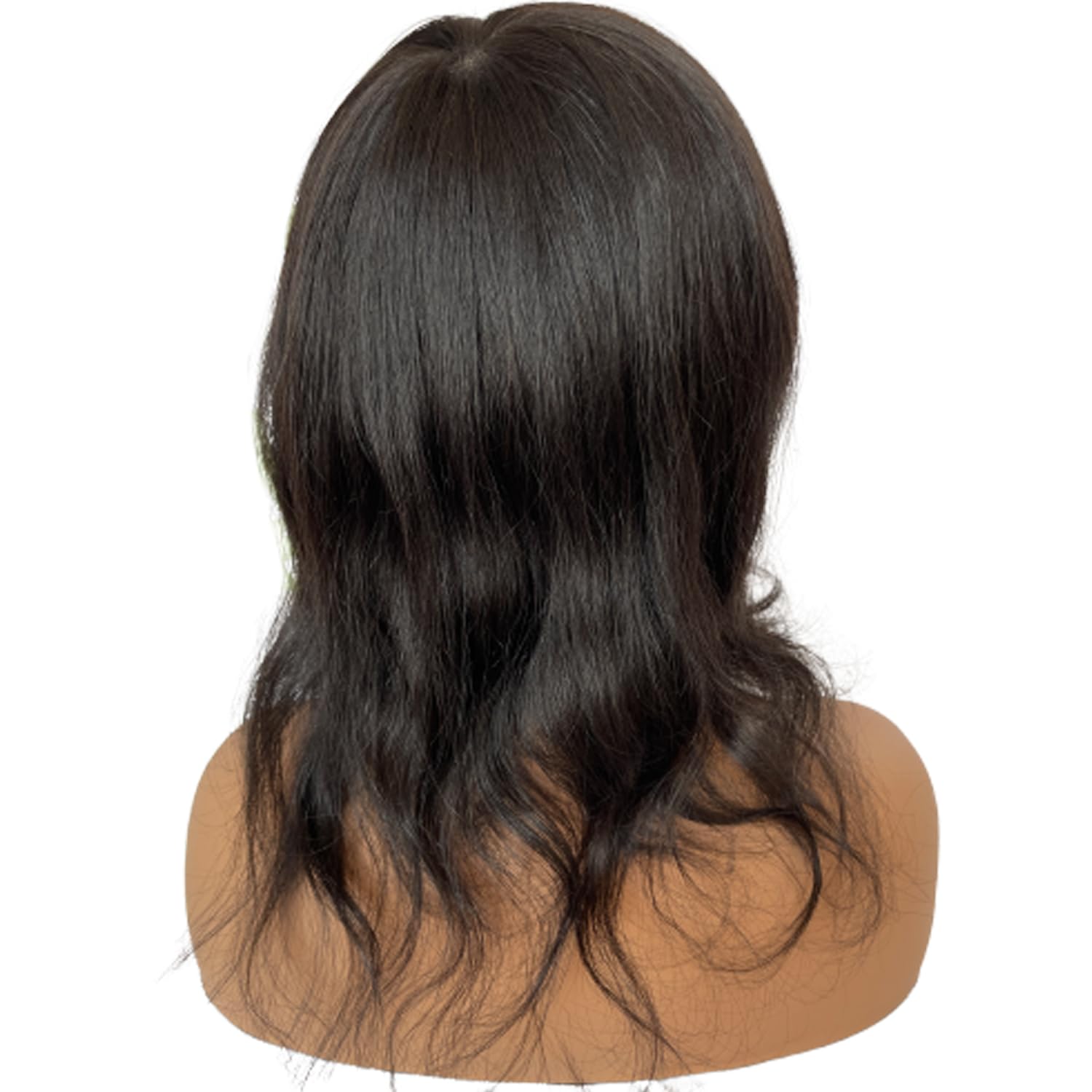 12 Inch Human Hair Topper Medium Density Full PU Base Hairpiece Amazon.com : Voloria 12INCH Hair Toppers for Women Real  main image 3