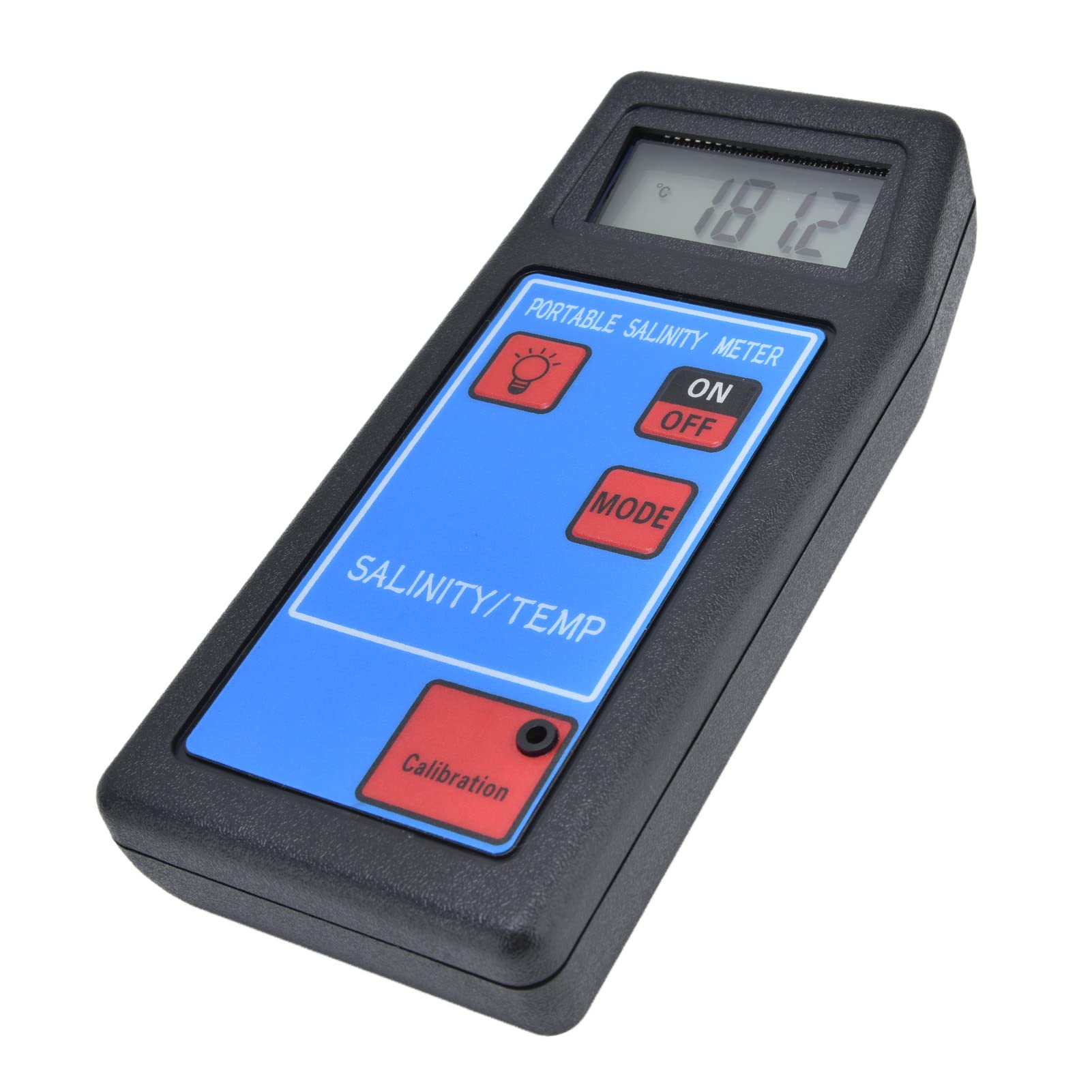 Acouto Medidor de Temperatura de Salinidad Portátil, Analizador de Calidad Multifunción para Acuario, Piscina, Acuicultura, en el que Funciona el Detector de Medición Multifunción y Temperatura