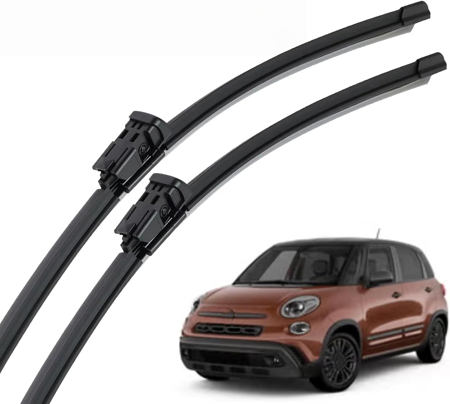 nwsplmy Front Windscreen Wiper for Fiat 500L 2012-2022 26"+15", Silent All-Season Replacement Blades Streak-Free Easy Install