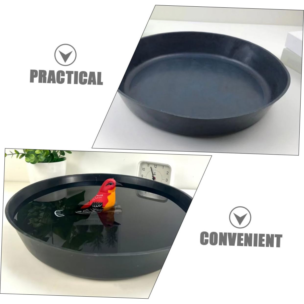 KESYOO Urinary Toilet Pan Cage Bird Potty Parrot Baths Parrot Tray Bird Potty Tray Birdbath Pet Bath Convenient Toilet Pan Parakeet Poop Holder Cage Accessories Black Plastic