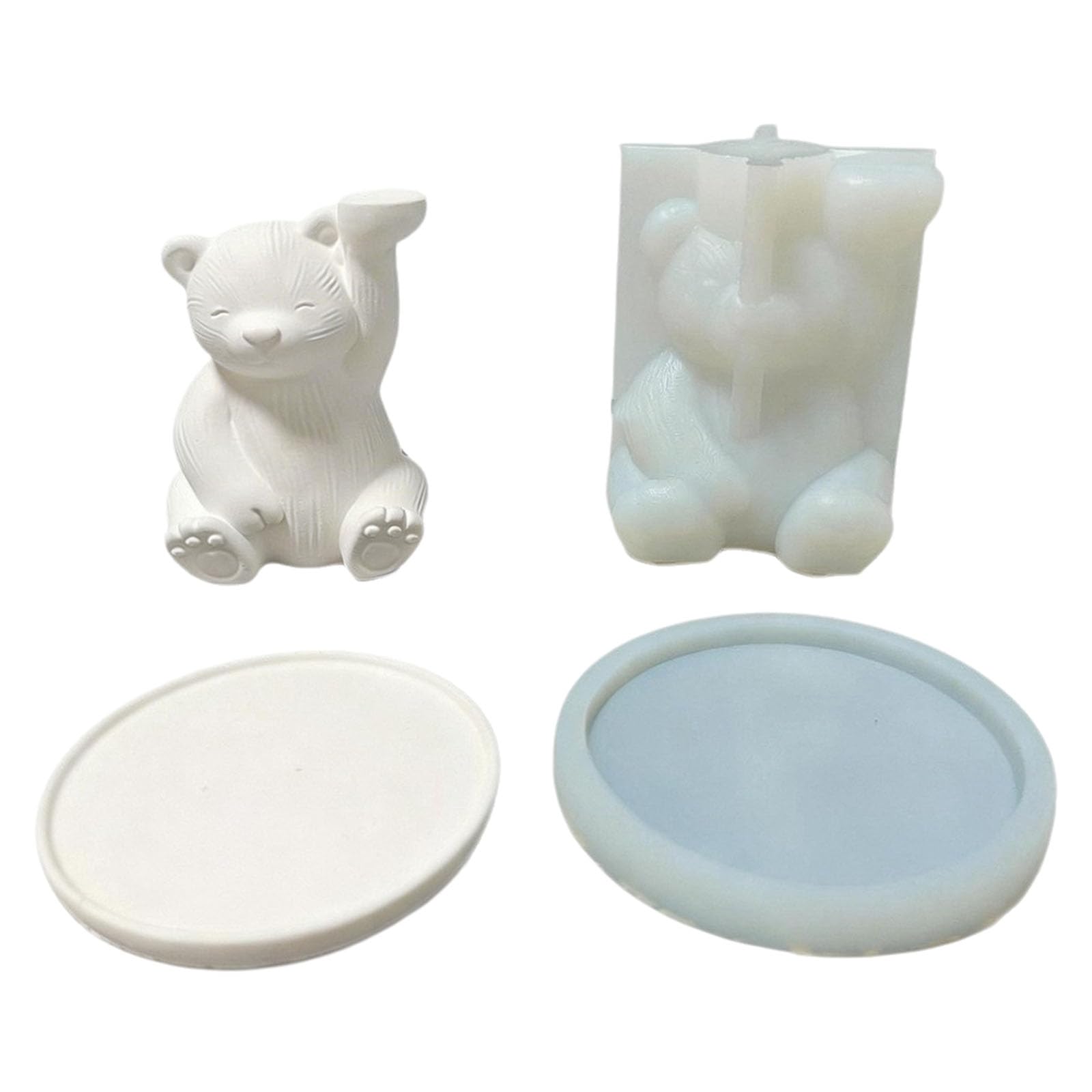 ZEPFJHE Flexible Silicone Bear Suitable for Plasters and Soap Creation Northern Bear Silicone