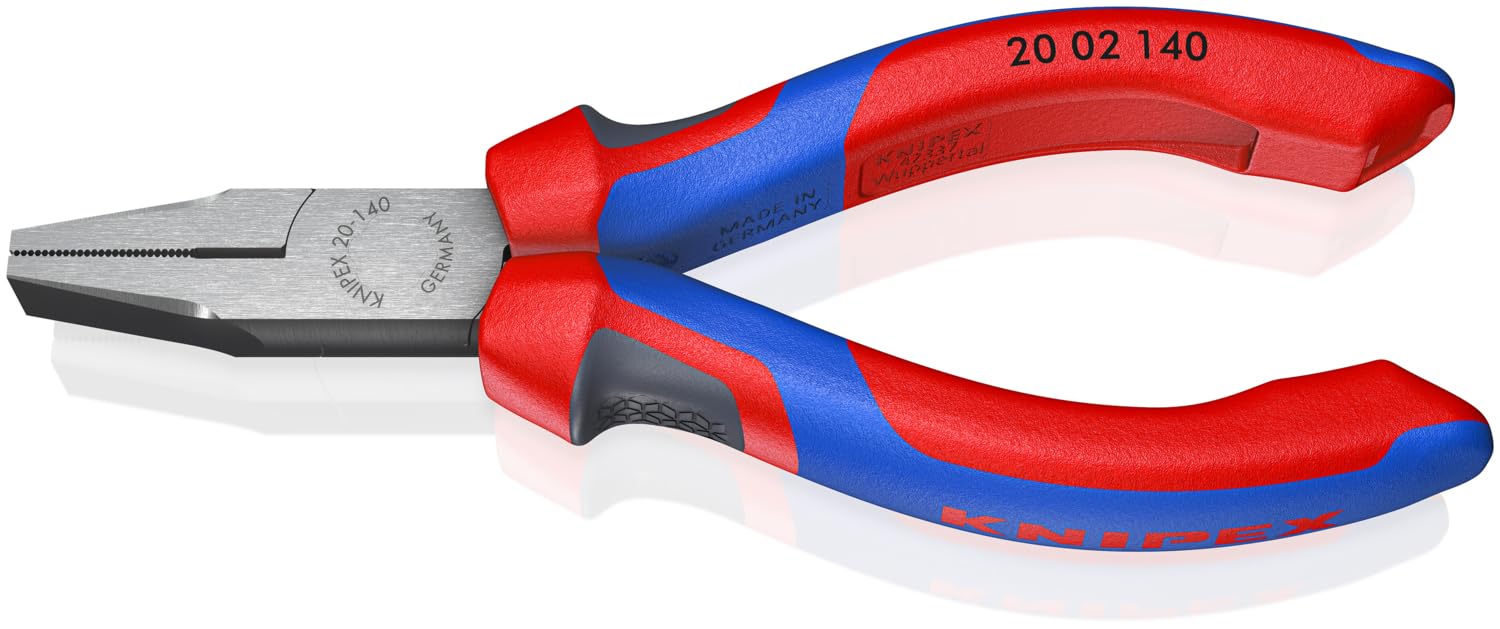 KNIPEX 20 02 140 Flat Nose Pliers-Comfort Grip