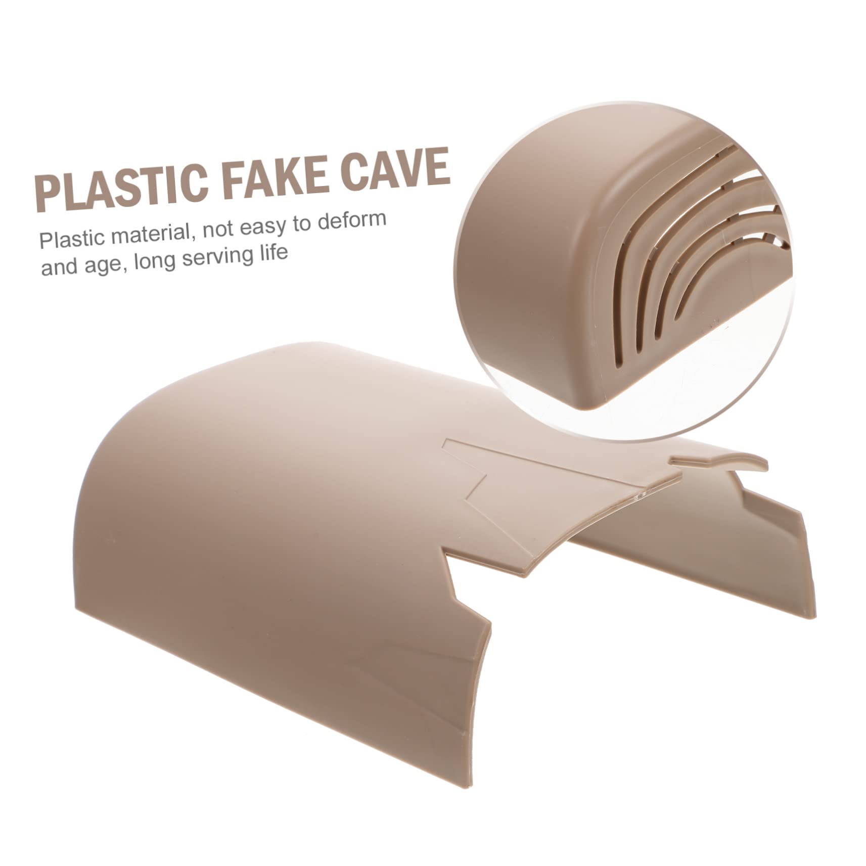 HANABASS 2pezzi Caverna Decorativa Per Rettili Rifugio Artificiale Plastica Per Piccole Lucertole e Rettili Simulazione Realistica Per Terrari e Habitat Naturali