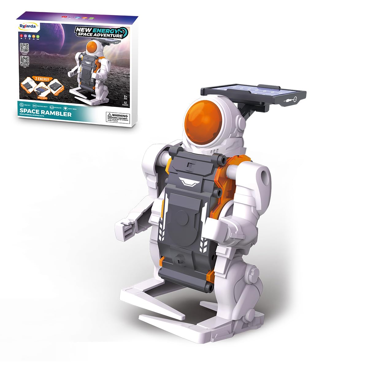 STEM New Energy Spacewalker Robot Toy,Solar Robot Kit for Kids Age 8-12,Stem Building Toys 3 Power Modules - Perfect Educational Science Kits for 8+Year Olds Boys gilrs