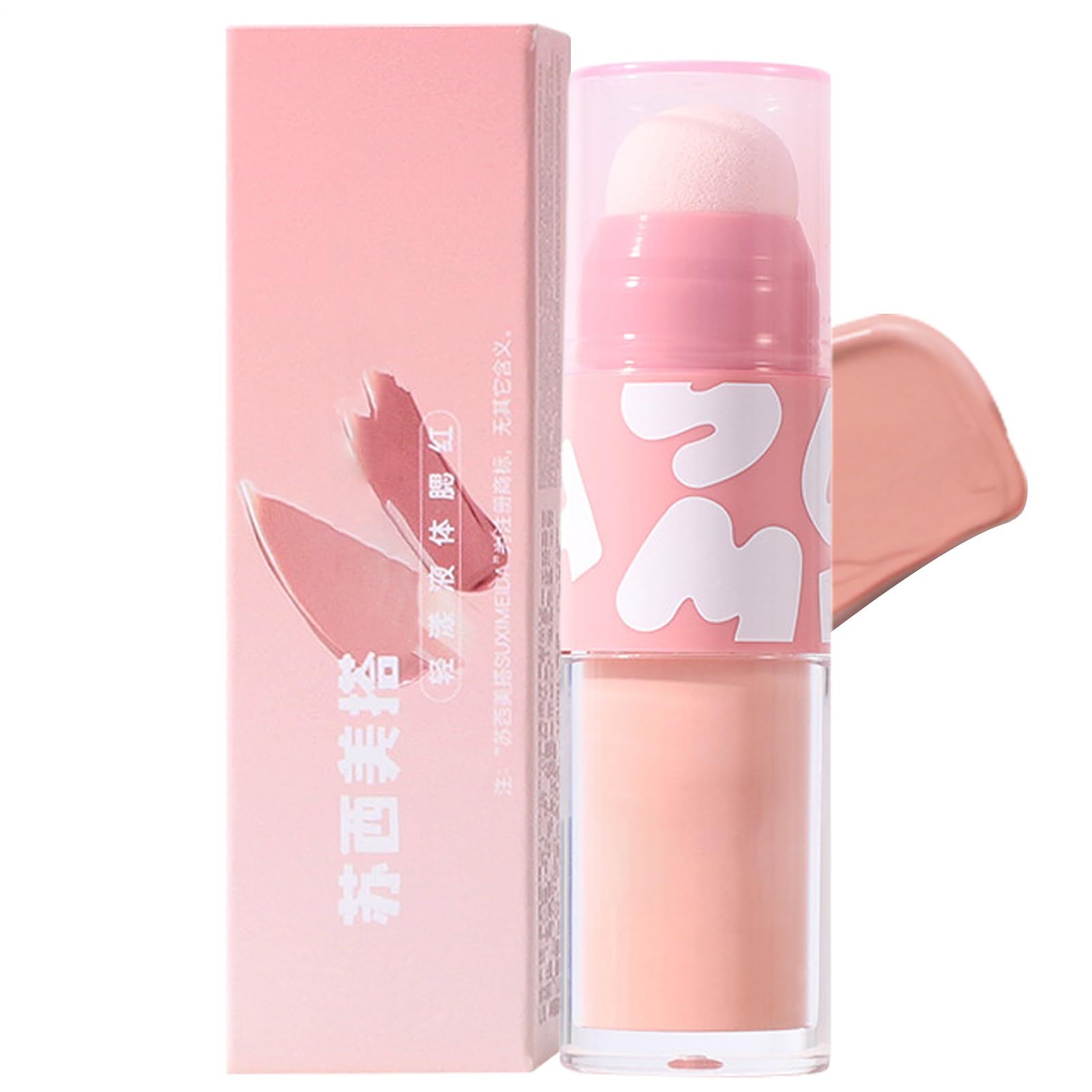 Liquid Blush - Natural Blush Stick, Lightweight Liquid, Matte Stick | Long-Lasting Color with Expansion Formula, All-Day Wear Cheek for Glowing Complexion, Sculpted Facial Look for M