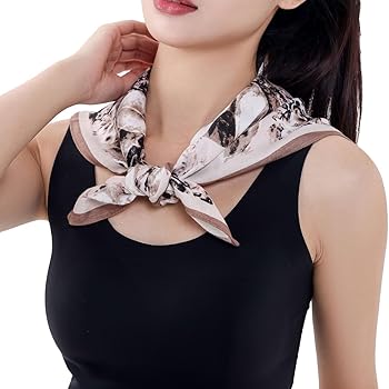 小物 th products/Inflated Scarf_MONO Head Scarf for Women 26 x 26 inches No Slippery Square Scarf