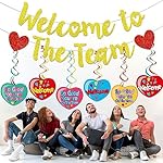 Gold Glitter Welcome To The Team Banner and Hanging Swirls, Welcome Banner, Welcome Sign, Welcome Decorations for New Employee Coworker Teacher Colleague Staff Team Member Office Party - Image 4