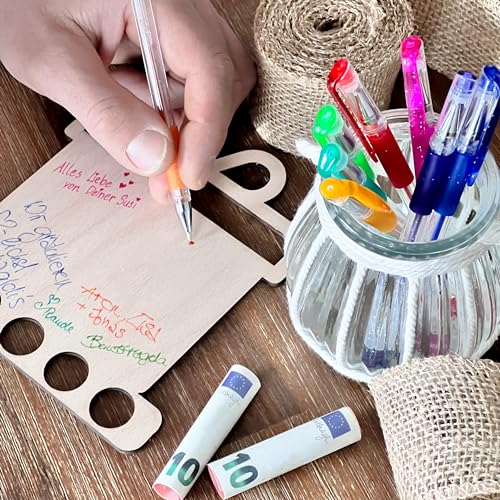 Spruchreif | Geldgeschenk Baby – Originelles Holzgeschenk zur Geburt & Taufe | Geldgeschenke & Gutscheine für Jungen & Mädchen | Perfekt als Baby-Geschenkidee