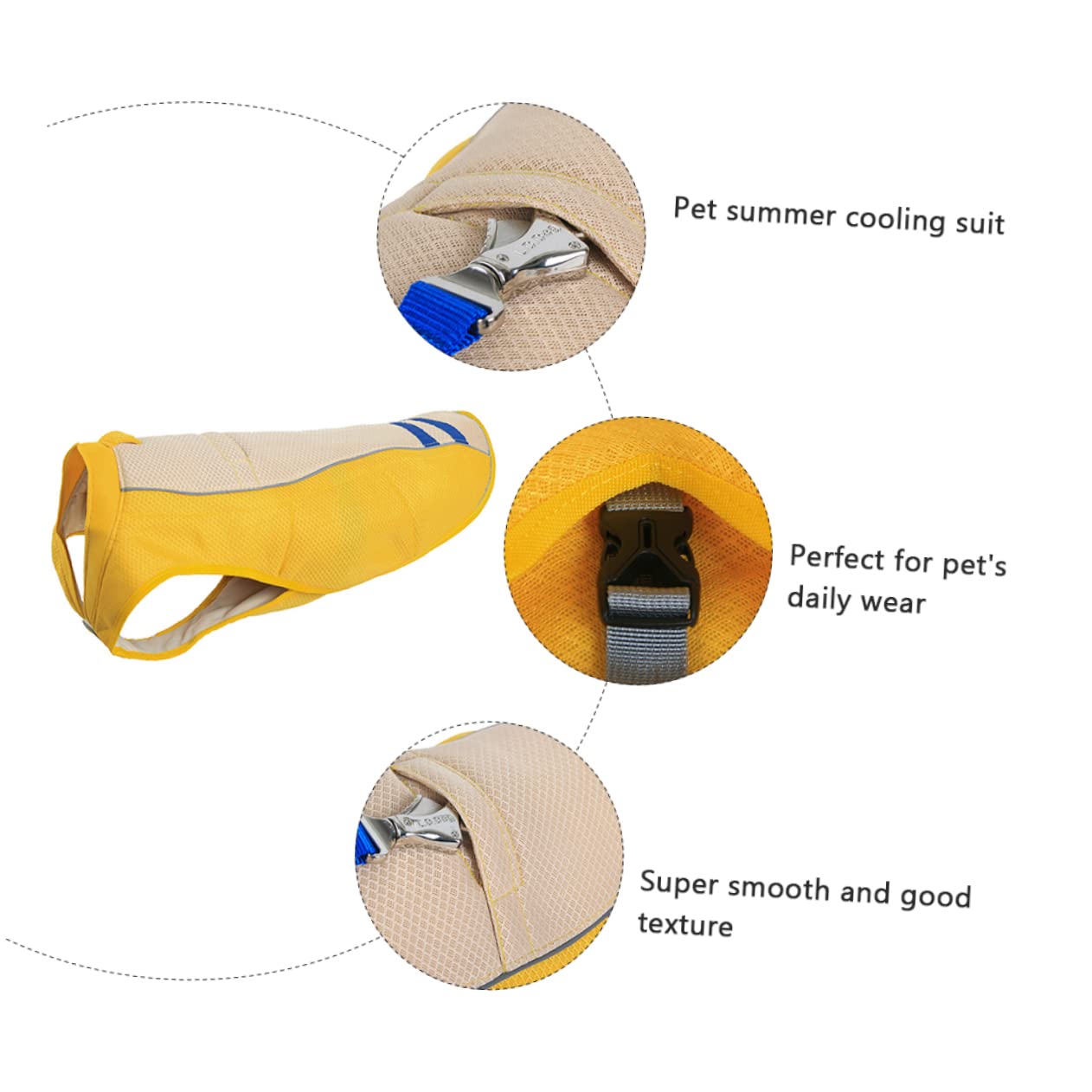 1pezzi Gilet Rinfrescante Estivo per Cani Giubbotto Traspirante Abbigliamento Estivo per Animali vestibilità e Leggera Protezione dal Calore per tue Feste Estive