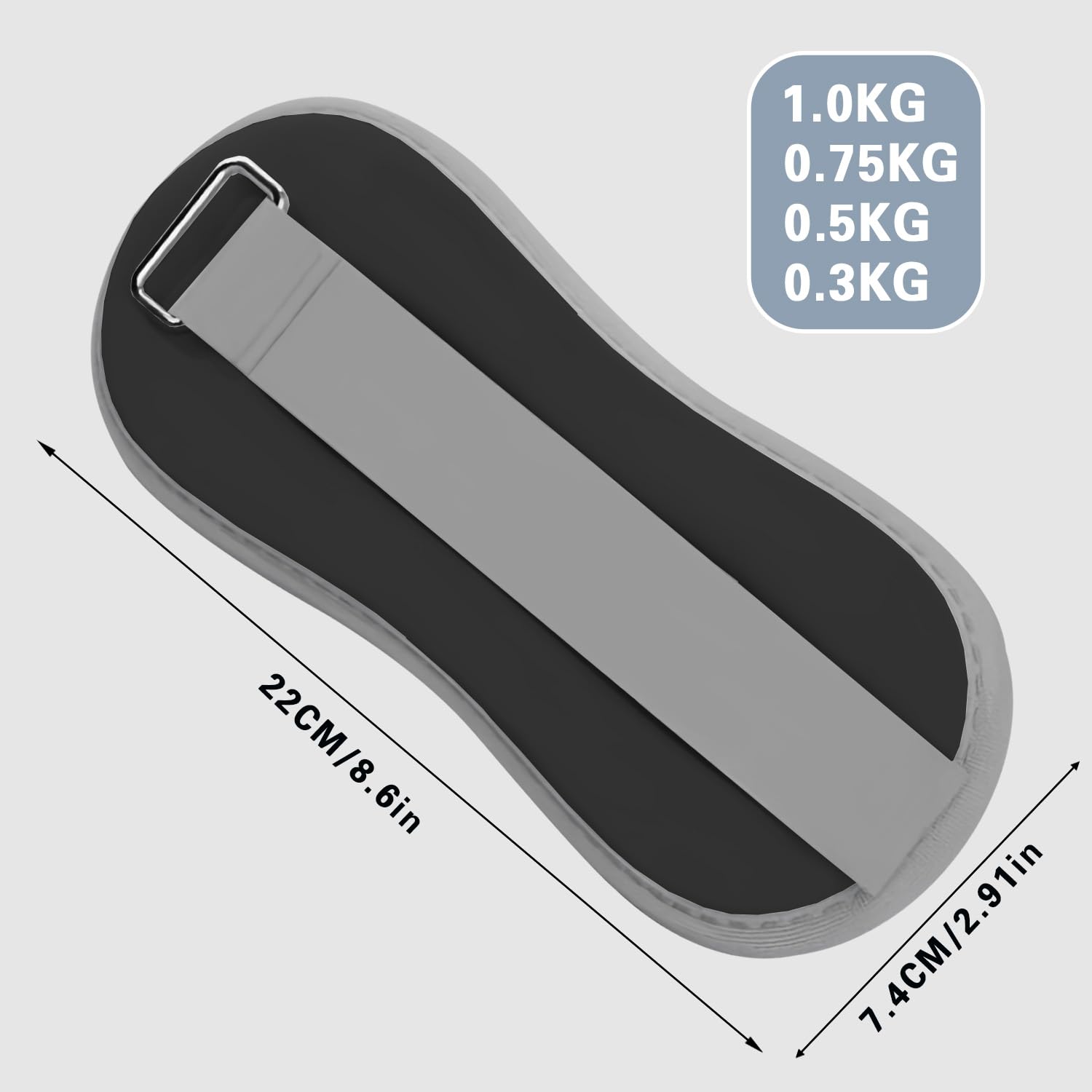 Lot de 2 manchettes lestées pour pieds et bras pour débutants et enfants, poids de cheville, poids de poignet, poids de cheville idéal pour pilates, yoga, jogging