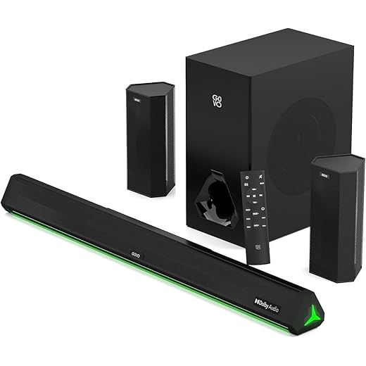 GOVO GOSURROUND 970 | 525W Soundbar, 5.1 Channel Home Theatre with Dolby Audio, 6.5