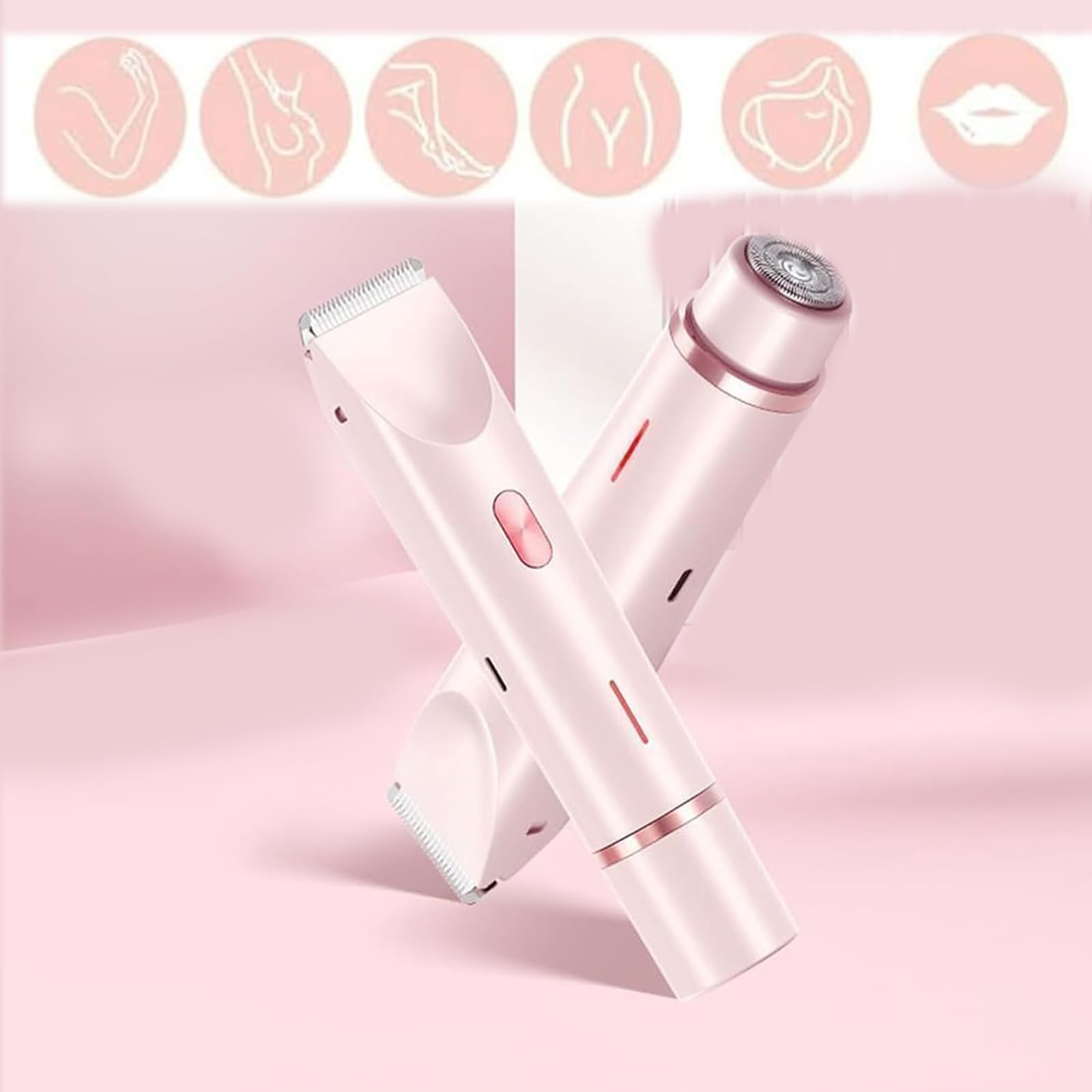 Reshline Shaver, Reshline Electric Shaver, Gloaura Razor, Bgins Shaver, Reshline Wet and Dry Shaver, Double Head Detachable Shaver Razors, Comfort 2 in 1 Electric Lady Shaver