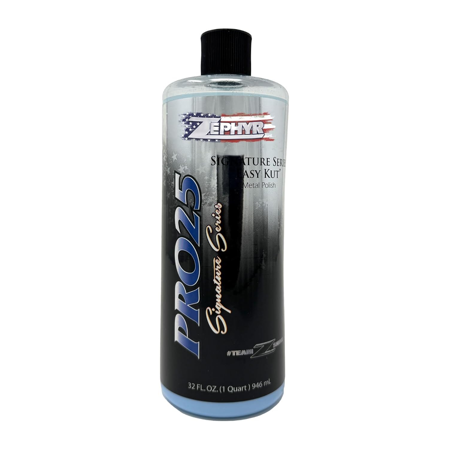 Zephyr - Pro 25 Easy Kut Liquid Metal Polish - Stainless Steel, Chrome, & Aluminum Polish - Metal Polishing for Lifted Trucks, Show Vehicles, Motorcycles, & More - 32 oz.