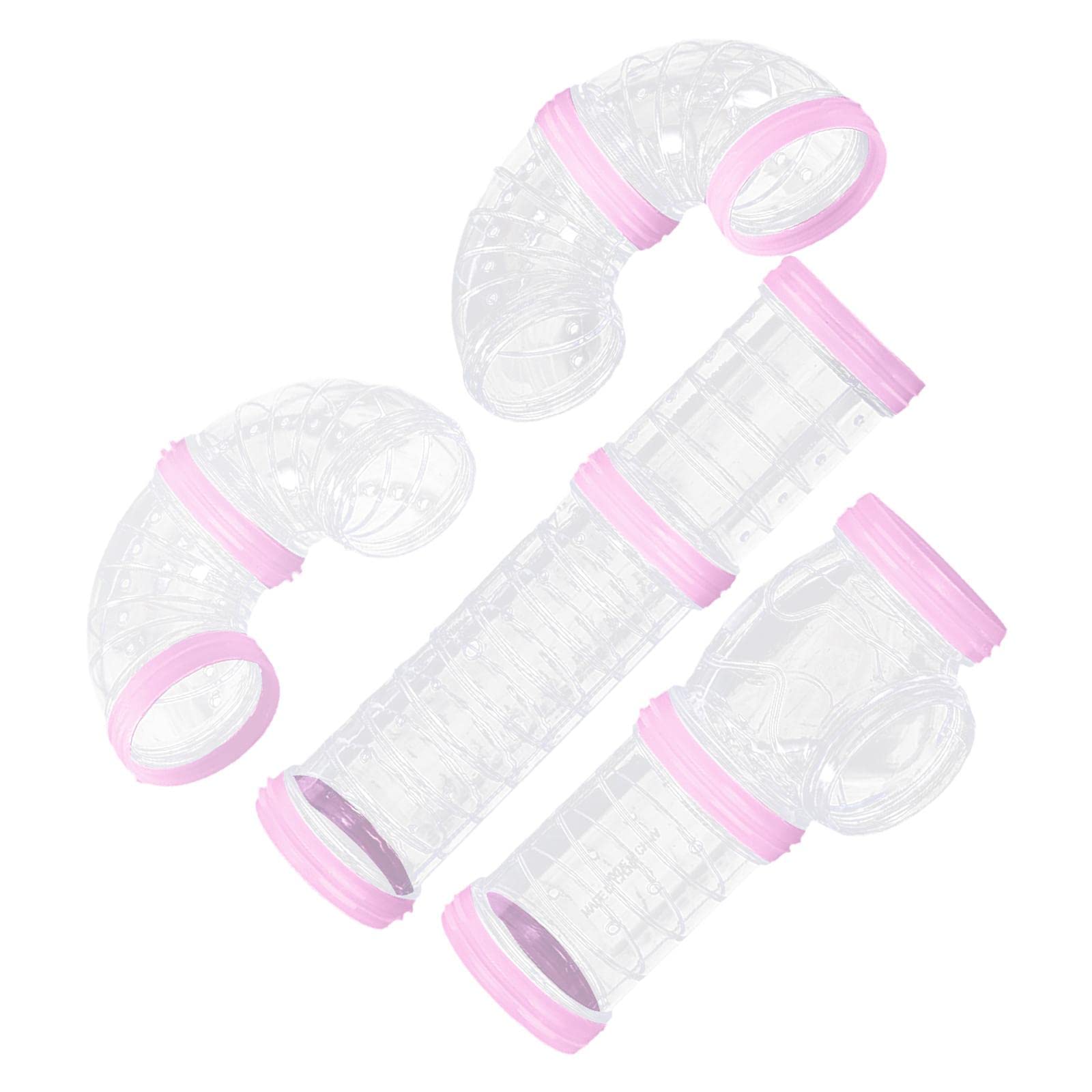 Enakshi (LABEL) Creations 8Pcs Hamster Tubes Set Connected Tunnels DIY PP Training Tools PinkPet Supplies|Small Animal Supplies|Exercise & Toys-image-6