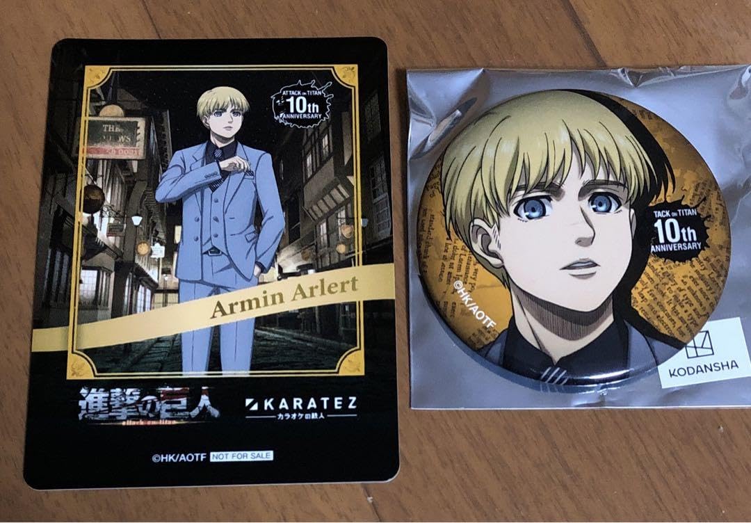 進撃の巨人 カラオケの鉄人 アルミン 缶バッジ Amazon | 進撃巨人 カラオケの鉄人 缶バッジ アルミン 9点