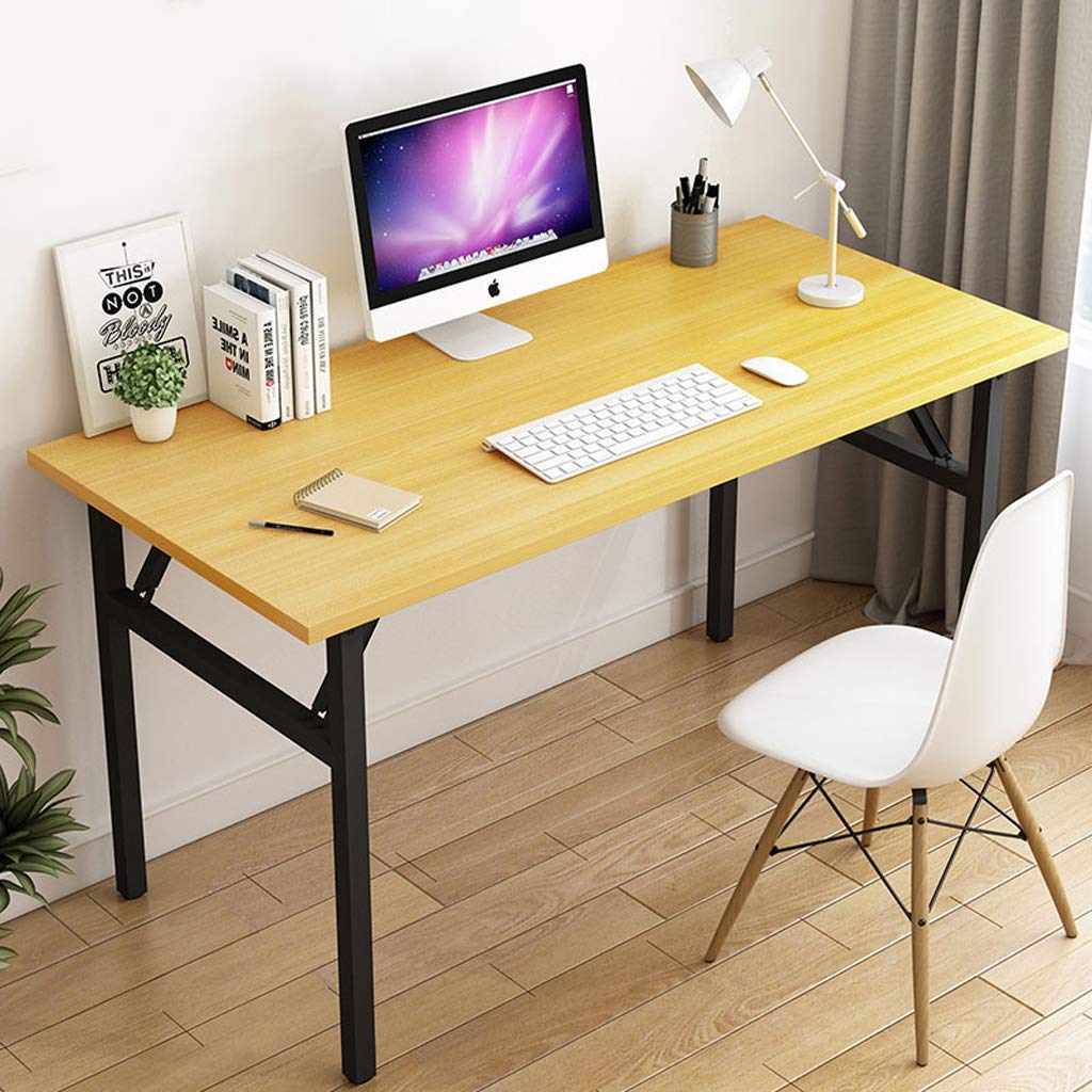 ZLYMYFoldable Computer Desk/Modern Minimalist Desktop Home Study Desk/Office Study Desk/PC Laptop Desk/Workstation/Dining Gaming Table for Home/Meeting Room Desk/Kitchen Dining Table