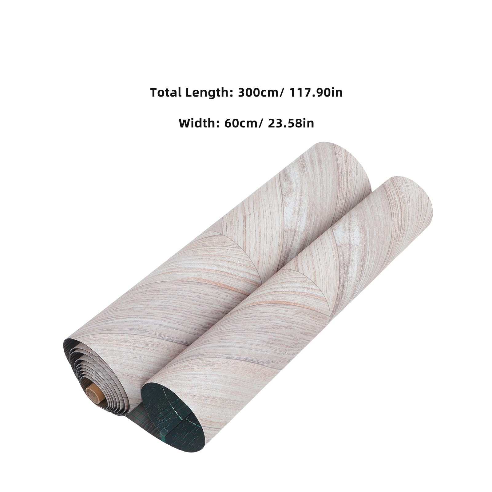 OSALADI 1 rolka samoprzylepnej wykładziny winylowej do samodzielnego montażu: wodoodporna, samoprzylepna wykładzina winylowa – 0,6 m x 3 m x 1,5 mm, drewnopodobna, samoprzylepna wykładzina podłogowa
