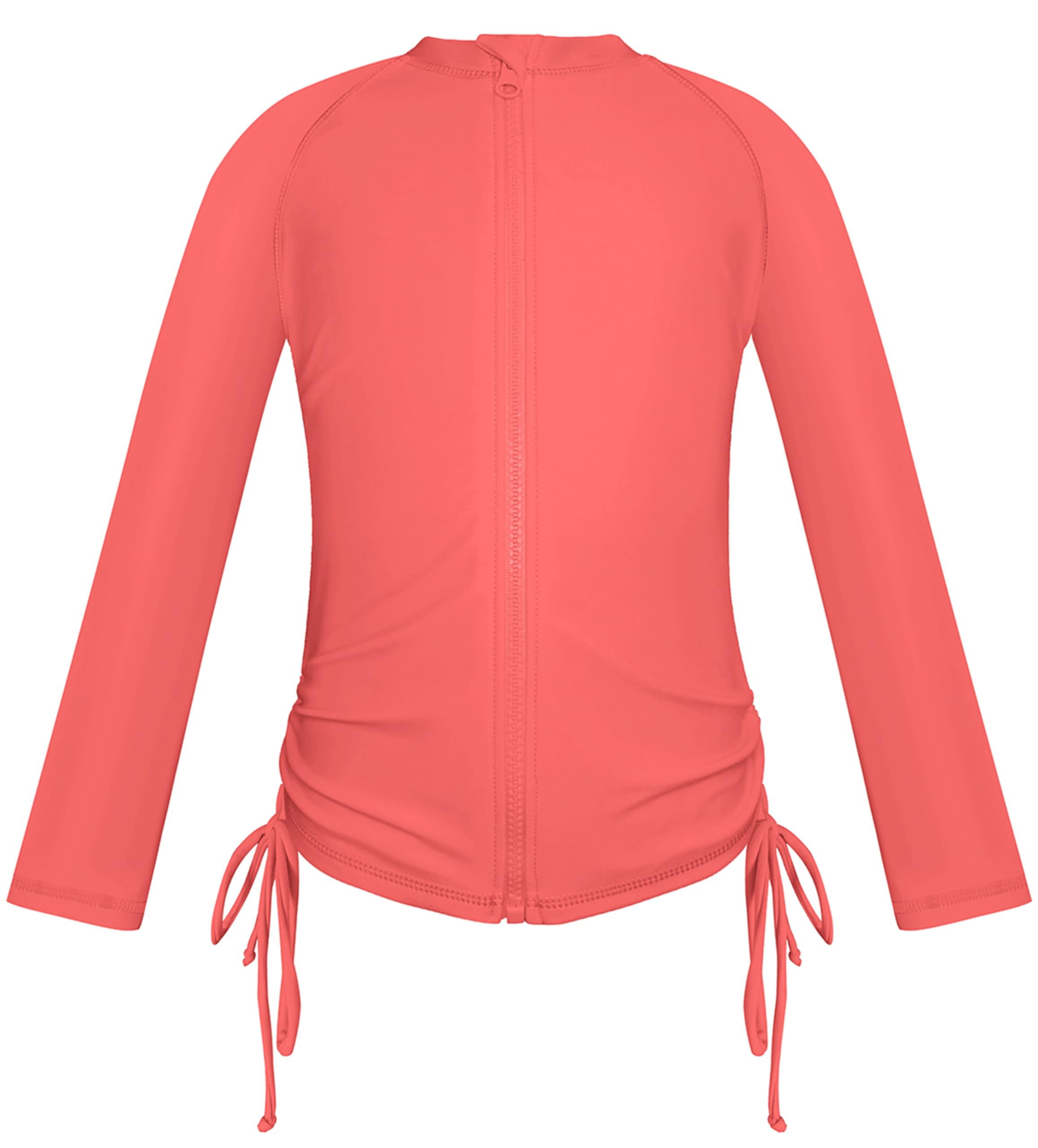 SHEKINI Camiseta de protección solar de manga larga con cremallera para niña