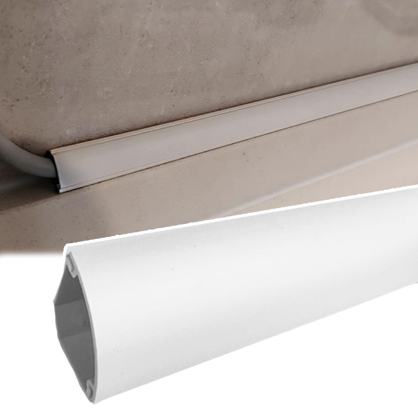 Copricavi Raccogli Cavi Canalina Passacavi Copricavi Per Cavi A Pavimento, Canalina Portacavi In ​​PVC Rigido Lunga 1 M/kit Di Gestione Cavi Angolari, Protezione Per Nascondere I Cavi Sotto La Scrivan