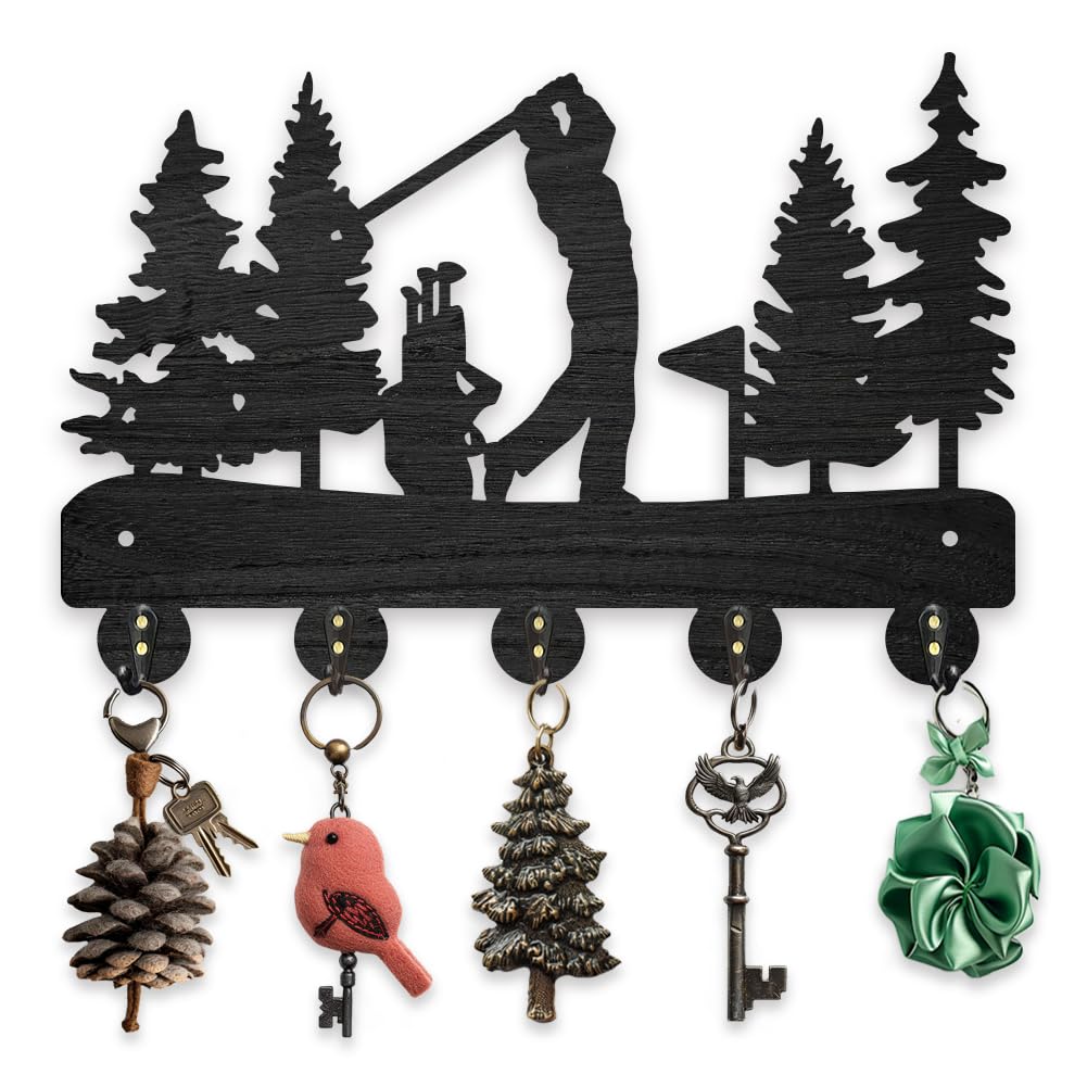 Amazon.com: MAYJOYDIY Golf Coat Racks Wall Mounted Wood Golf Clubs Tree ...