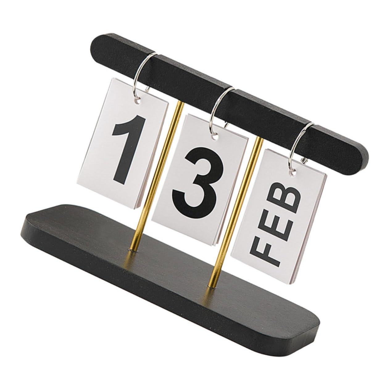TEHAUX 5stücke Vintage Kalender Moderner Tischkalender Für Büro Und Zuhause Wiederverwendbarer Schreibtisch-organizer Stilvolle Dekoration Und Geschenkidee Schwarz