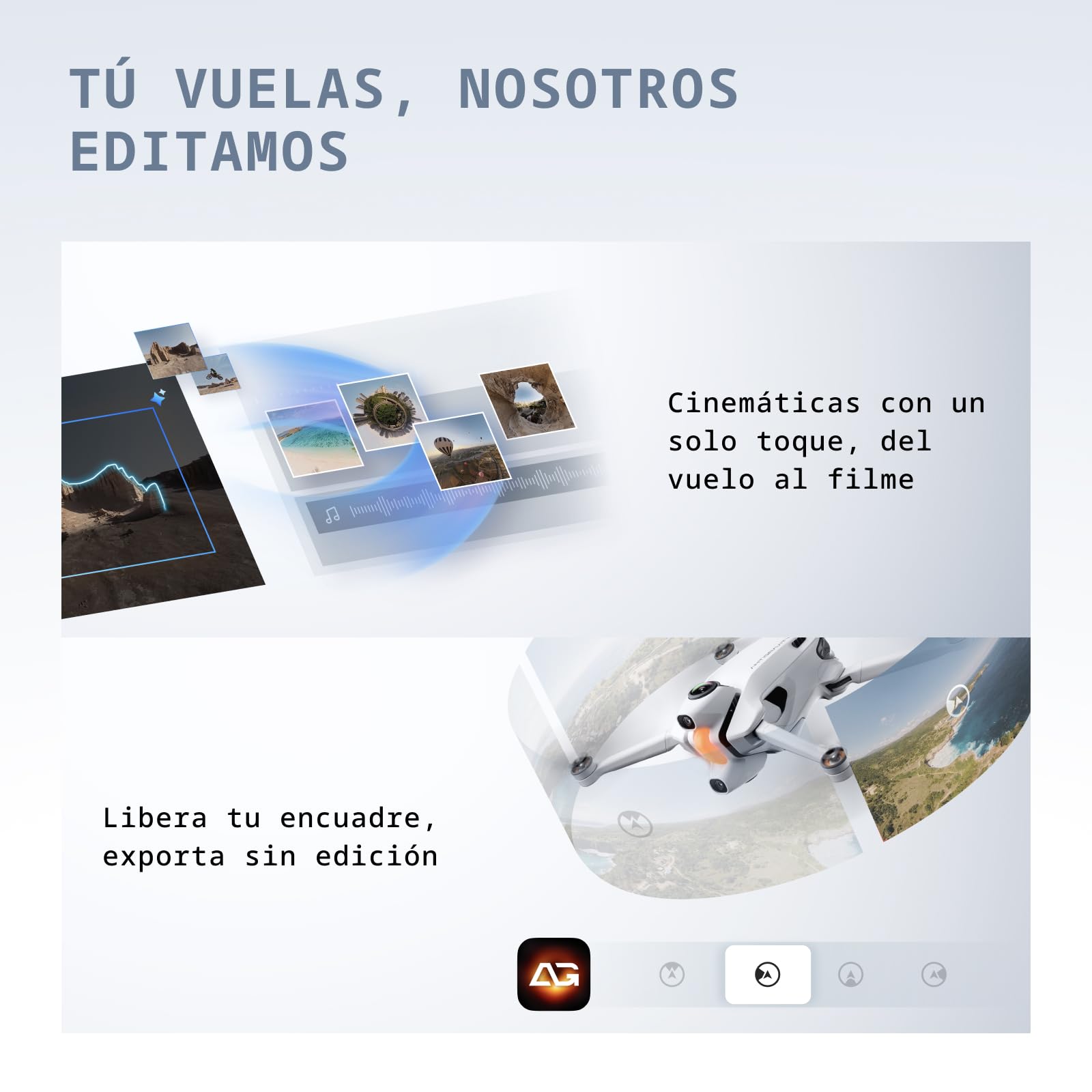 Antigravity A1 Paquete explorador (3 baterías) – Dron 360 8K para vuelo inmersivo, "apunta y vuela", evita obstáculos, 249g, Deep Track, retorno automático, alcance de 10 km y edición automática