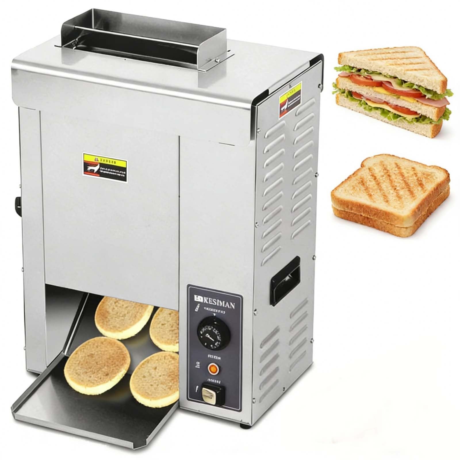 Komeryjny Opiekacz Do Hamburgerów, Pionowy Opiekacz Do Burgerów, Regulacja Temperatury 50-300°C, Automatyczny Z Regulacją Temperatury I Grubości, Do Tostów I Kanapek