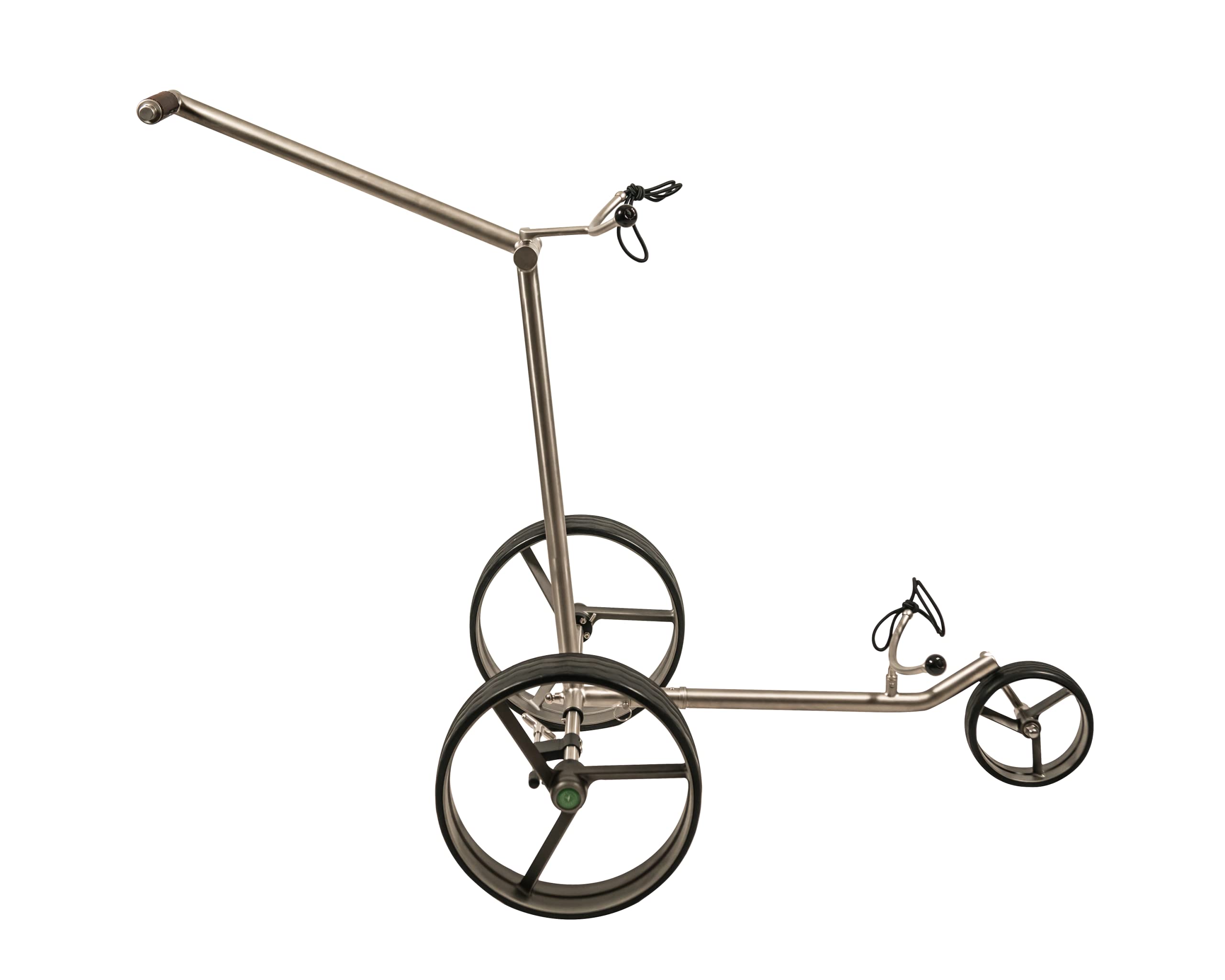 Edelstahl 3 Rad Golftrolley klappbar Fasan matt