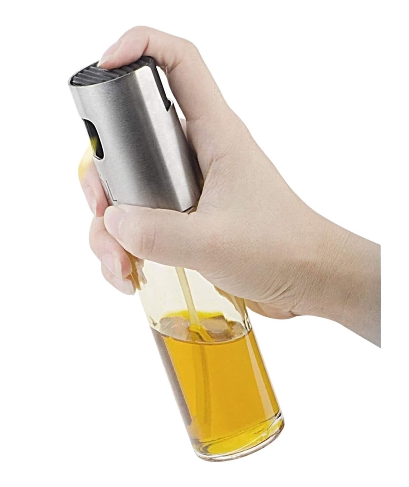 Dispensador de Aceite y vinagre, pulverizador portátil para cocinar, Barbacoa, ensaladas y Parrilla de Acero Inoxidable, Botella de Vidrio para Almacenamiento en la Cocina.