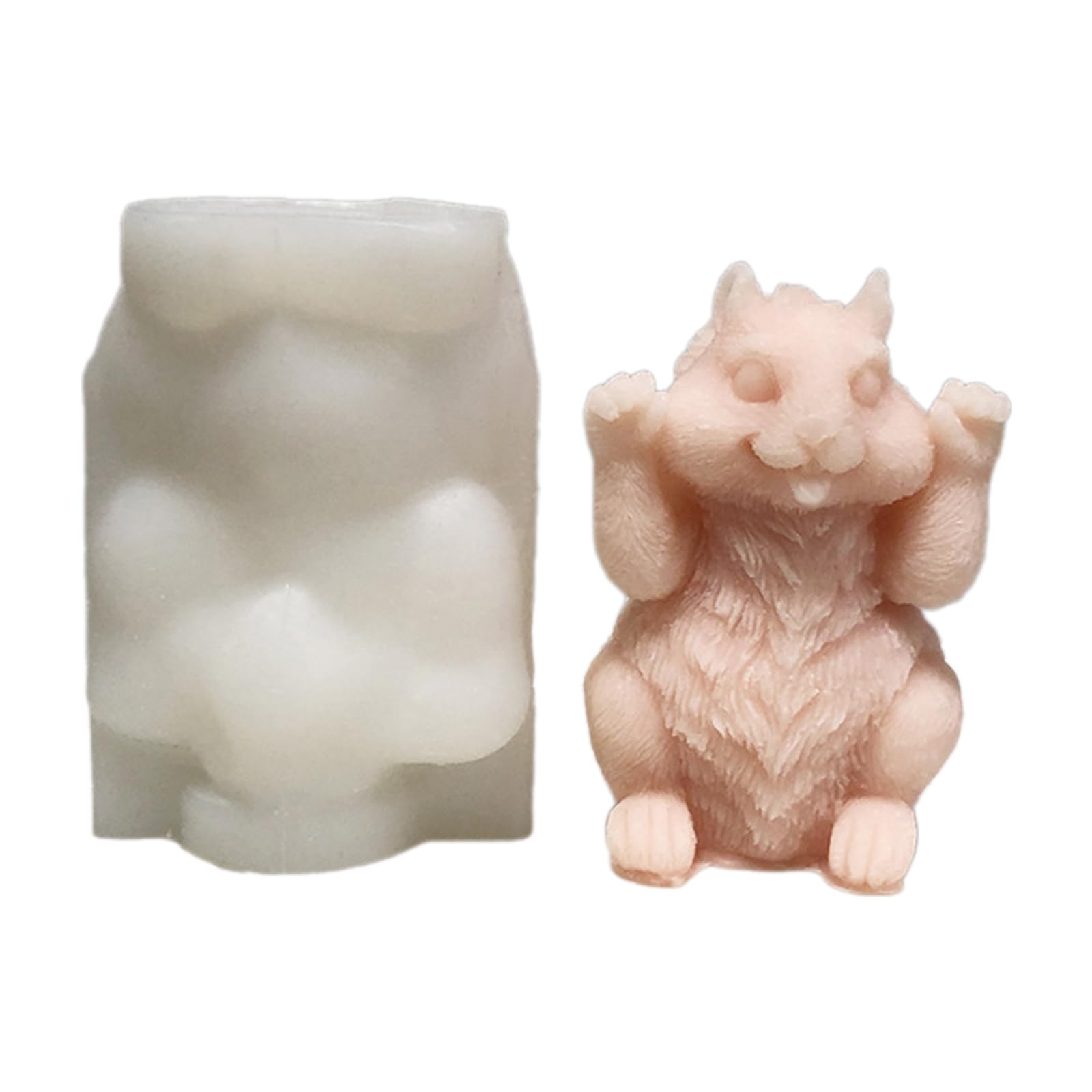 NEWFT Creative Animal Silicone Candle Mold Animal Shape Ornament Silicone Craft Silicone Texture for Crafting