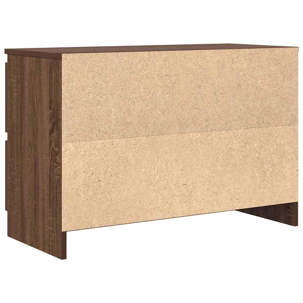 Stojak na telewizor w stylu vintage, rustykalna drewniana konsola telewizyjna z szufladami, 40 x 35 x 54 cm, stylowy stół do przechowywania multimediów, trwałe meble MDF do salonu