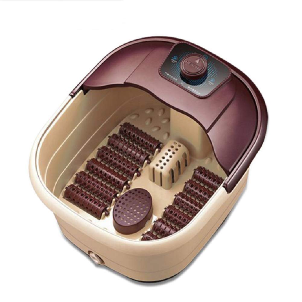 Foot Bath Massager With Heat, Electric Shiatsu Foot Spa Machine Feet Soaking Tub Features Vibration, Spa Roller Massage Modes, 12 Pressure Node Rollers Stress Relieve Fatigue